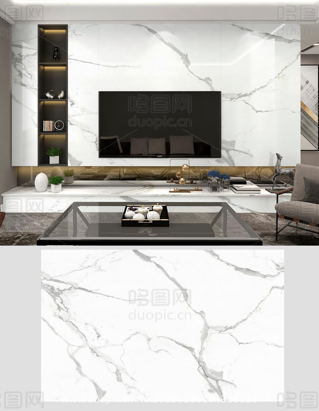 简约爵士白大理石背景墙