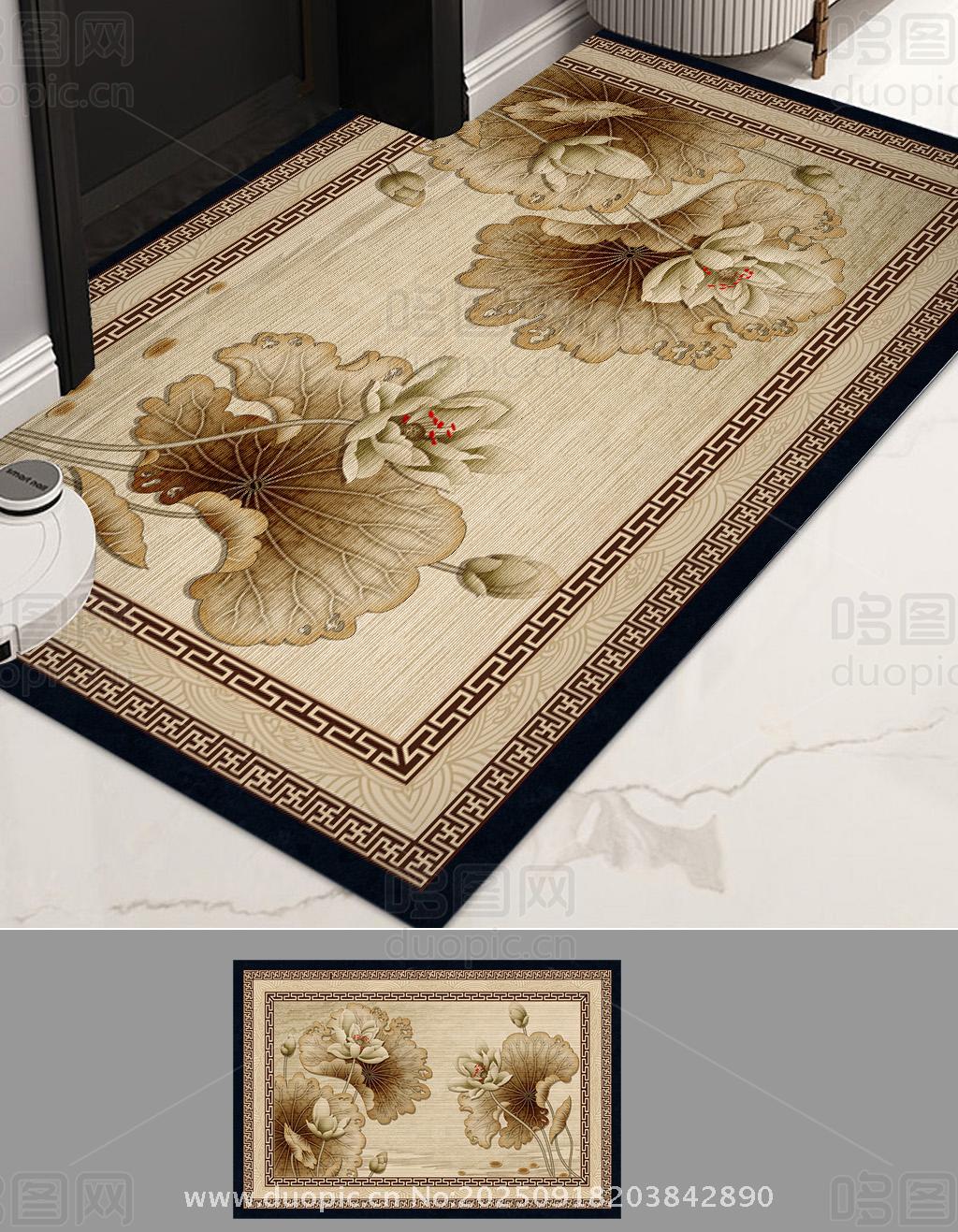 新中式入户地毯